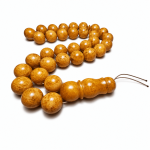 Vintage German Amber Tasbih – 14mm Round Beads مسبحة فاخرة من الكهرمان الألماني العتيق – خرز دائري بقياس 14 مم